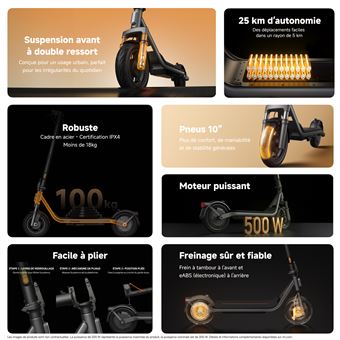 Monopattino elettrico 6 Lite 25 km/h, 300 W, 216 Wh, nero
