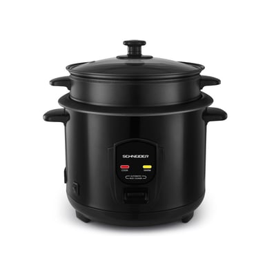 Schneider - Souffle De Riz - Negro - Olla Arrocera 1,8l - Cesta Vaporera - Mantenimiento En Caliente