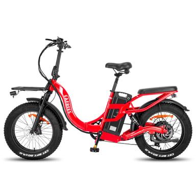 FAFREES F20 X-MAX - Motore 750W Batteria 48V30AH Autonomia assistita 180KM Freno a disco idraulico - Rosso