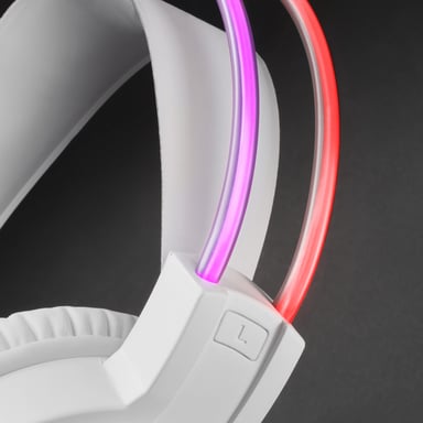 Mars Gaming MHRGBW, Auriculares Chroma RGB Flow, Micrófono Profesional, Sonido Espacial, Blanco