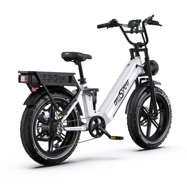 Onesport OT08 Pro 20'' Bici elettrica 500W Doppia batteria 48V 36AH Full Suspension Step-Thru Fat Tire E-Bike