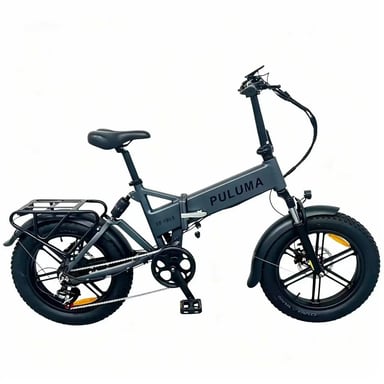 Bicicleta Eléctrico PULUMA EB FM-2.0 | Motor 500W | Batería 48V15Ah | Neumáticos de 20 Pulgadas | Velocidad Máx 25 km/h | Autonomía 45 km  | Gris