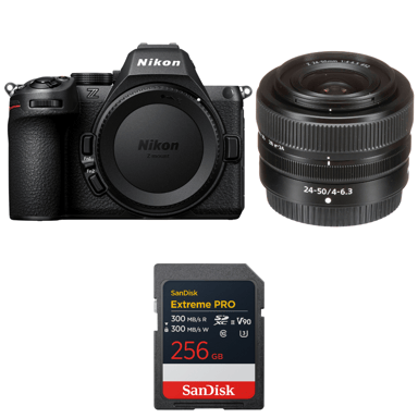 Appareil photo hybride Nikon Z5 II + 24-50mm f/4-6.3 + 1 SanDisk 256GB Extreme PRO UHS-II + Ebook ''20 astuces pour des images qui claquent''