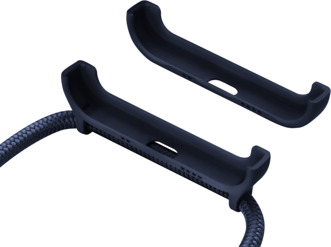 Bandoulière détachable et support 2-en-1 pour Apple iPhone 12/12 Pro, Bleu Oxford