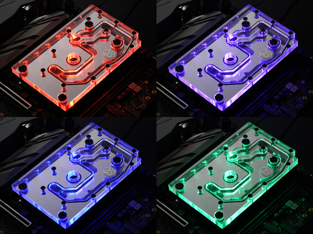 Bitspower Monoblock für ASRock X399M Taichi RGB Acryl Bloc d'eau Neuf - vue 3