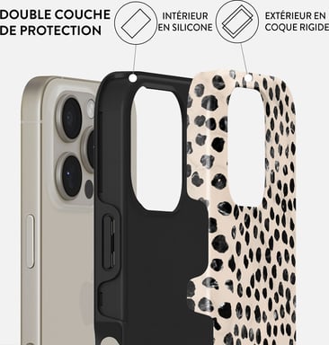 Burga Funda para iPhone 16 Pro MagSafe Tough A prueba de golpes Modelo Almond Latte Beige