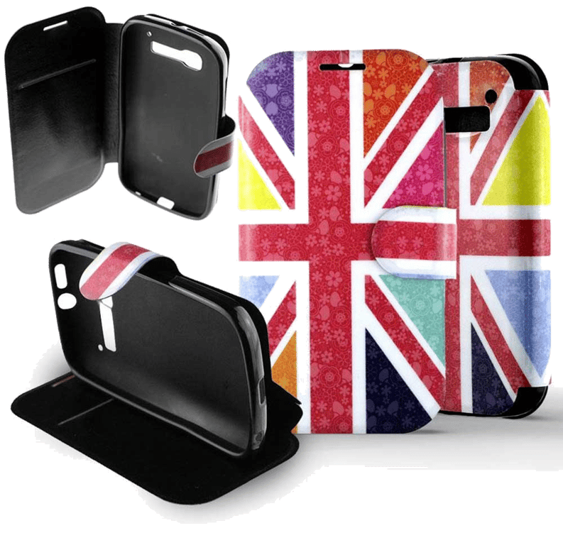 Etui Folio compatible Drapeau Anglais Alcatel One Touch Pop C5