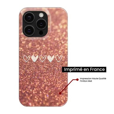 Coque en silicone - Compatible pour Google Pixel 8a - design paillettes coeur