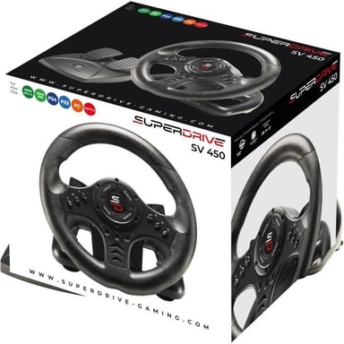 SUBSONIC - SV450 - Volante de carreras - Compatible con Xbox Series, Switch, PS4, Xbox One, PC (programable)