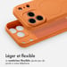imoshion Coque Couleur avec MagSafe pour Apple iPhone 17 Pro Max - Orange