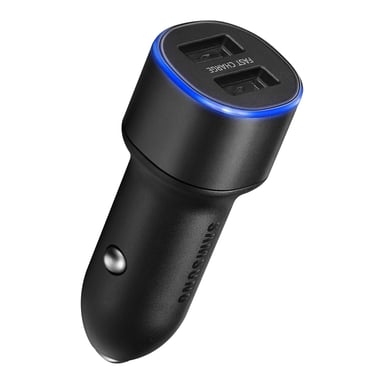 Cargador de coche Universal 2 Puertos USB 2A Fast Charge Original Samsung Negro