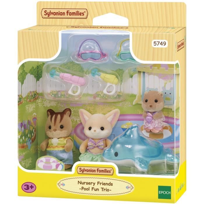 Sylvanian Family : Le trio des bébés à la piscine Epoch d'enfance - vue 2