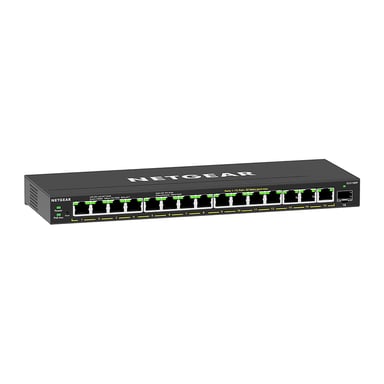 NETGEAR GS316EP-100PES commutateur réseau Géré Gigabit Ethernet (10/100/1000) Connexion Ethernet, supportant l'alimentation via ce port (PoE) Noir - Neuf
