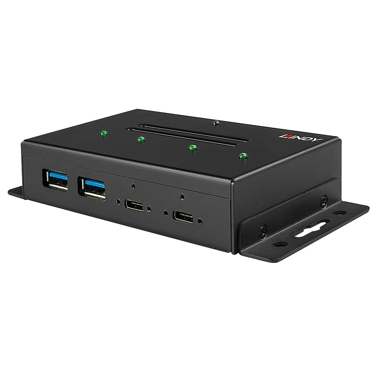 Lindy 43094 hub & concentrateur USB 3.2 Gen 2 3.1 Gen 2 Type C 10000 Mbit/ Neuf - vue 3