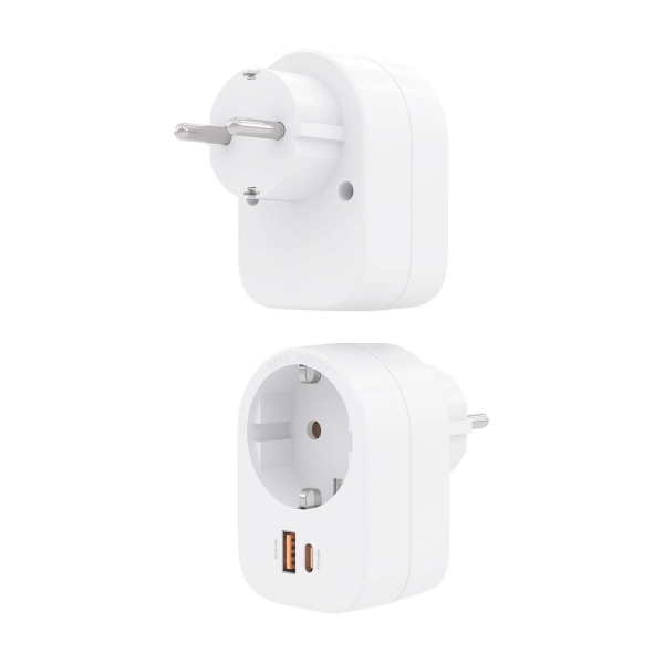 Aisens Multiprise Murale Multifonction avec 1 Prise + 1xUSB C PD3.0 1xUSB A QC3.0 Neuf - vue 2