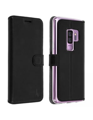 Akashi ALTFOLIOCS9PBLK coque de protection pour téléphones portables Folio Noir Samsung GALAXY S9 PLUS