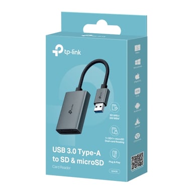 TP-Link UA430 lector de tarjeta USB 3.2 Gen 1 (3.1 Gen 1) Type-C Gris