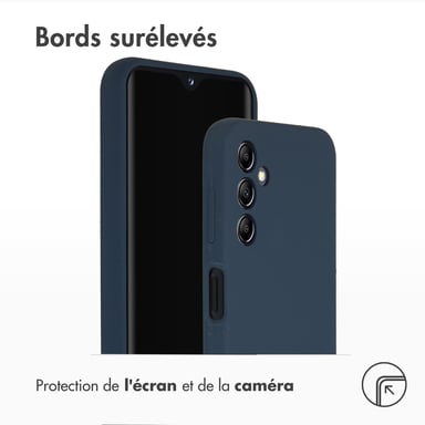 Accezz Coque Liquid Silicone pour Samsung Galaxy A14 (5G) - Bleu foncé