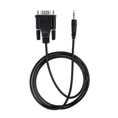 StarTech.com Cable de 1m Serie DB9 a 3,5mm para la Configuración de Dispositivos Serie - Cable RS232 DB9 macho a 3,5 mm para Calibrar Dispositivos a Través de la Toma de Audio