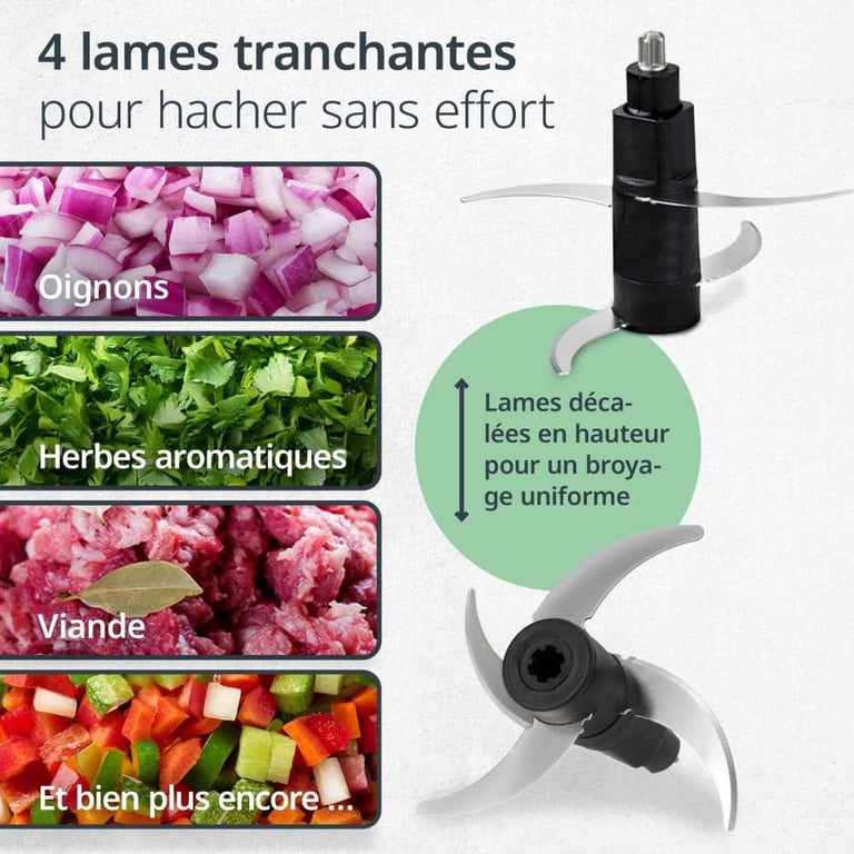Hachoir électrique ADE KITCHEN GADGETS 2 vitesses 12 / Inox - vue 3