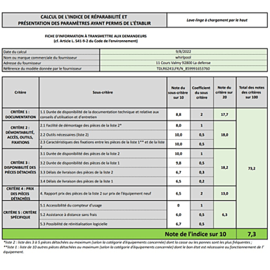 Lave-linge top WHIRLPOOL, TDLR6241LFRN