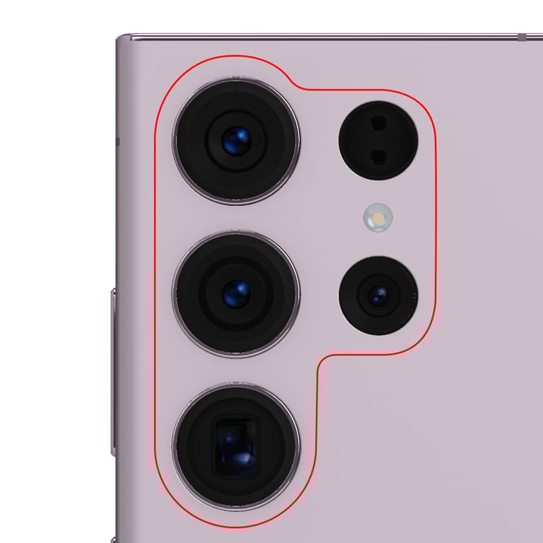 Samsung Lentille Caméra avec Châssis pour Galaxy S23 Ultra Lavande - vue 4