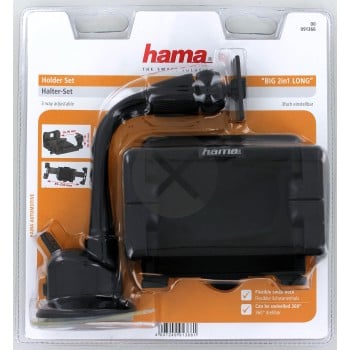 Hama Holder Kit BIG 2in1 LONG console de jeux, Mobile/smartphone, Personal digital assistant (PDA), Tablette / UMPC Noir