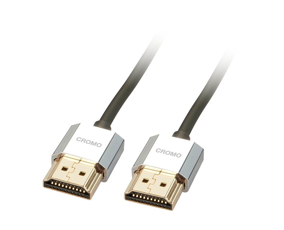 Lindy CROMO Slim High Speed HDMI Cable with Ethernet - cable HDMI avec Ethernet - 50 cm