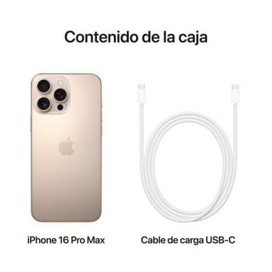 iPhone 16 Pro Max (5G) Titanio Sabbia, 256 GB