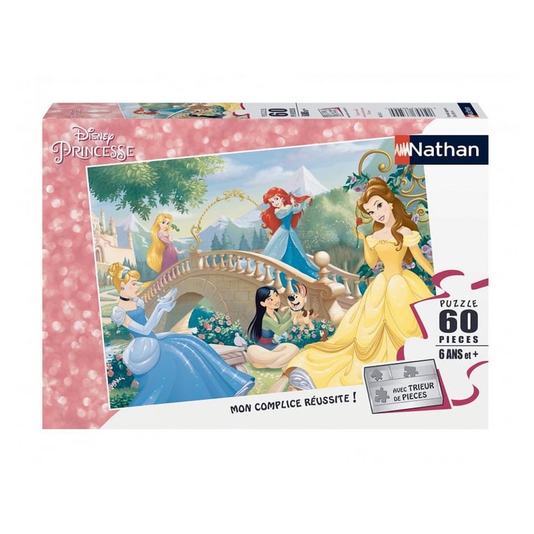Puzzle 60 pièces : Après midi entre Princesses Disney Ravensburger Nathan - vue 2