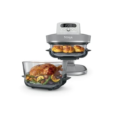 Friteuse sans huile Ninja CRISPi Pro AS090CHWH 2100 W 5 modes 5,7 L + 2,3 L verre blanc