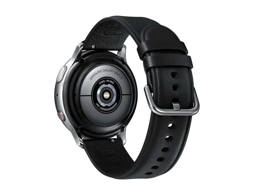 Galaxy Watch Active2 40 mm - Boitier en Acier Argent - 4G - Bracelet Noir