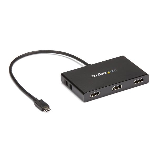 StarTech.com Adaptateur Moniteur 3 ports Répartiteur Vidéo USB C vers 3x HDMI Hub USB Type C vers HDMI MST Double 4K 30Hz ou Triple Compatible Thunderbolt 3 Windows Seulement Neuf