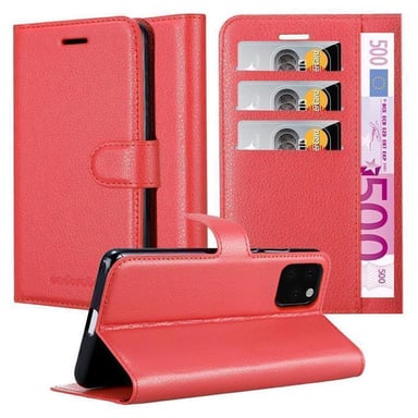 Coque pour Apple iPhone 11 PRO MAX en ROUGE CERISE Housse de protection Étui avec fermeture magnétique, fonction de support et compartiment pour carte