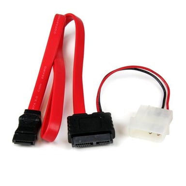 StarTech.com Cable SATA de Línea Delgada a SATA de 36 pulgadas con Adaptador de Alimentación LP4