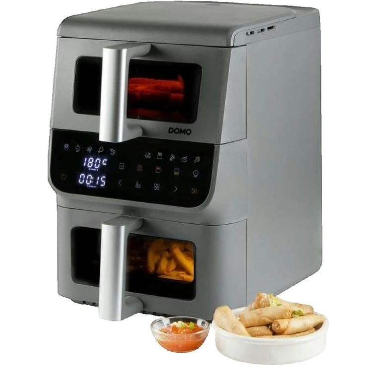 Friteuse sans huile DOMO Airfryer DO550FR Double cuve 3.5 + 65 10 programmes - vue 3