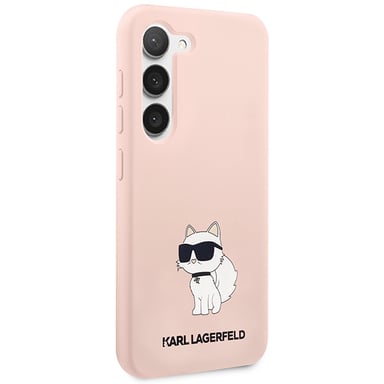 Custodia in silicone Karl Lagerfeld Choupette per Samsung Galaxy S23, rosa