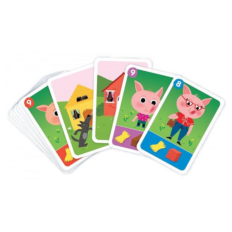 Jeux de cartes Les 3 Petits Cochons - Amusement et Stratégie - Neuf