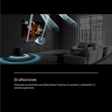 Samsung Q-series Barra de sonido QS750F Serie Q 5.1.2 con subwoofer y Dolby 5.1ch