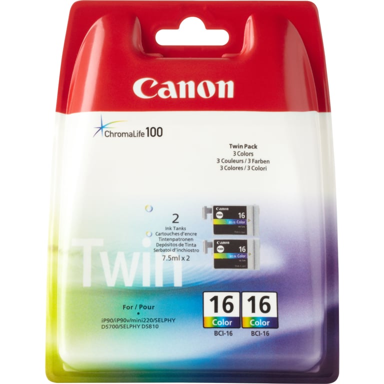 Canon BCI16 Pack 2 Cartouches Couleur - vue 4