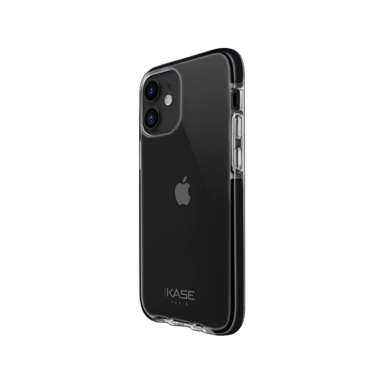 Funda trasera de malla deportiva para Apple iPhone 12 mini, negro azabache