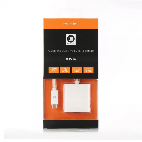 D2 Diffusion D2USBCHDMIFADP adaptateur graphique USB Blanc - Neuf