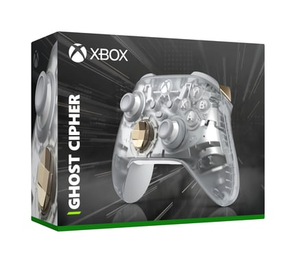 Microsoft Ghost Cipher Or, Gris clair, Transparent Bluetooth/USB Manette de jeu Analogique/Numérique Android, PC, Xbox One, Xbox Series S, Xbox Series X, iOS