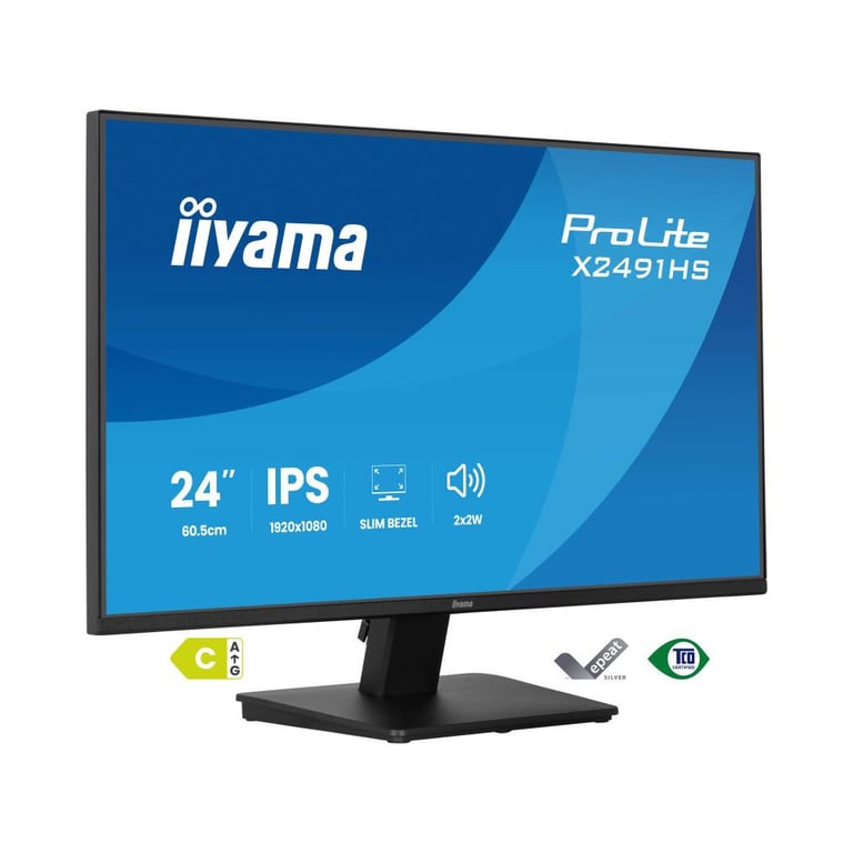 iiyama ProLite X2491HS B1 Écran LED 24 23.8 visualisable 1920 x 1080 Full HD @ 120 Hz IPS 350 cdm² 1500:1 1 ms HDMI DisplayPort haut parleurs - vue 3