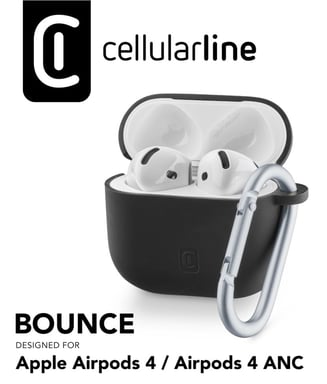 Cellularline 8018080489624 Funda Negra de Silicona