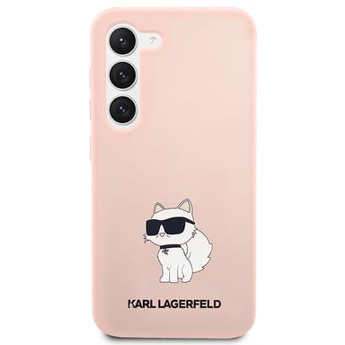 Custodia in silicone Karl Lagerfeld Choupette per Samsung Galaxy S23, rosa
