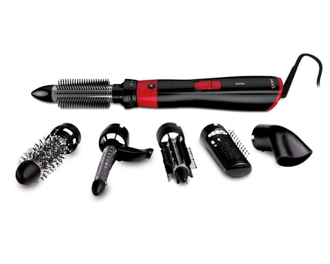 GA.MA GH0101 spazzola lisciante e ferro Multistyler a calore Nero, Rosso 1200 W