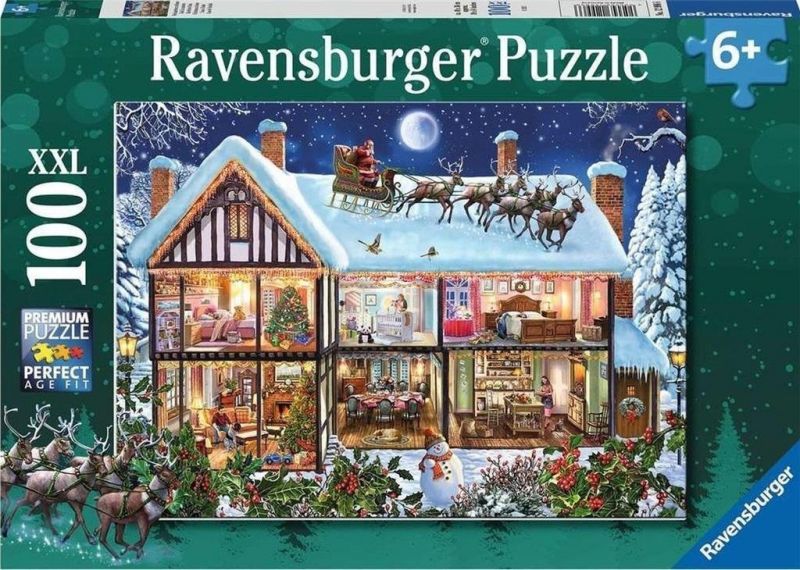 Puzzle 100 pièces Noël à la maison Ravensburger France - vue 4