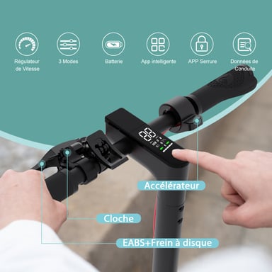 Trottinette Électrique Adulte Pliable EV85F avec APP  Écran LCD