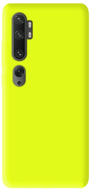 Coque silicone unie compatible Mat Jaune Xiaomi Mi Note 10